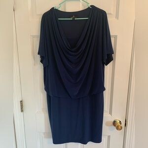 Ronni Nicole size:16, navy cowl neck evening dress!